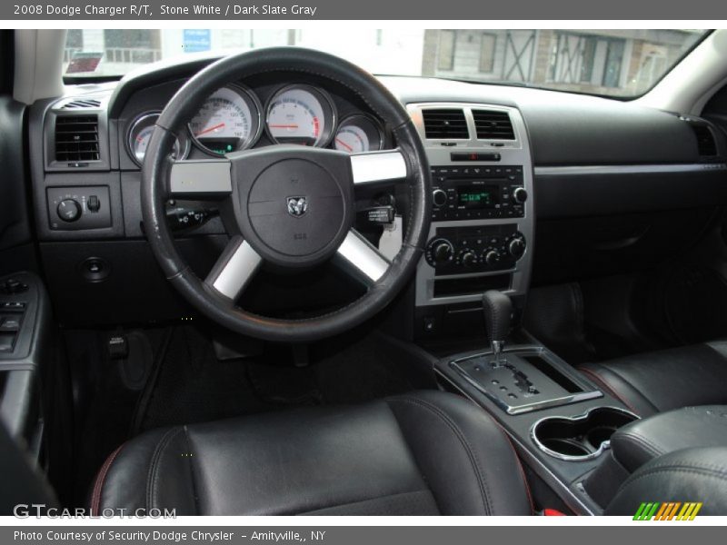 Stone White / Dark Slate Gray 2008 Dodge Charger R/T