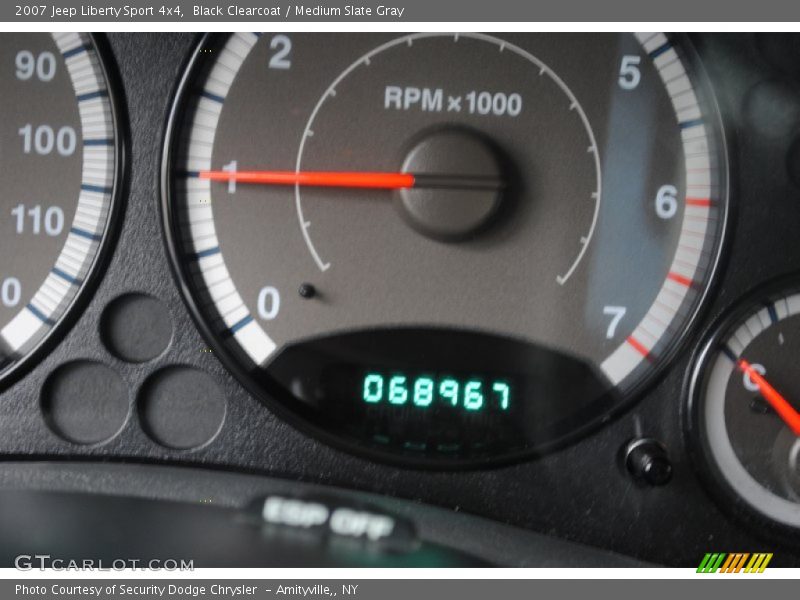 Black Clearcoat / Medium Slate Gray 2007 Jeep Liberty Sport 4x4