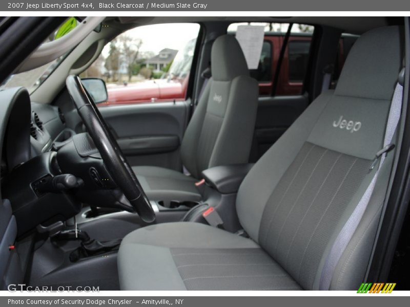 Black Clearcoat / Medium Slate Gray 2007 Jeep Liberty Sport 4x4