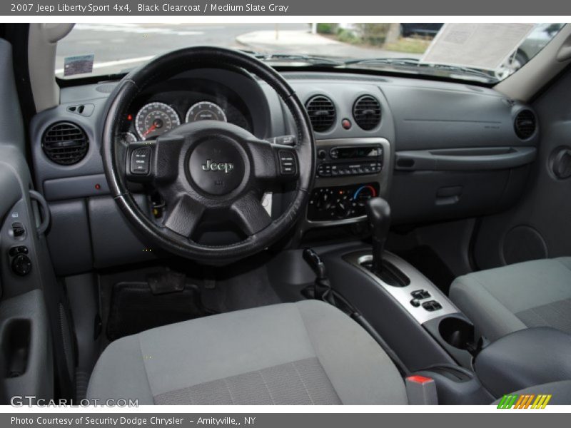 Black Clearcoat / Medium Slate Gray 2007 Jeep Liberty Sport 4x4