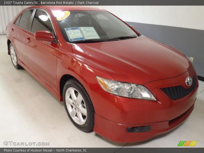 Barcelona Red Metallic / Dark Charcoal 2007 Toyota Camry SE