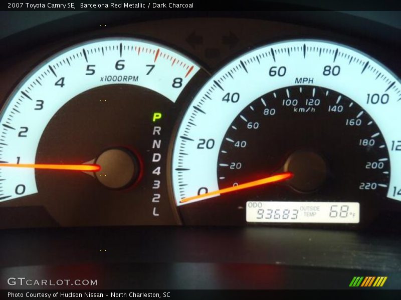 Barcelona Red Metallic / Dark Charcoal 2007 Toyota Camry SE