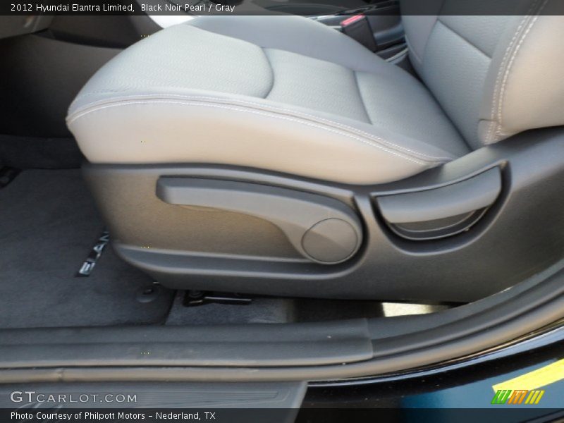 Black Noir Pearl / Gray 2012 Hyundai Elantra Limited