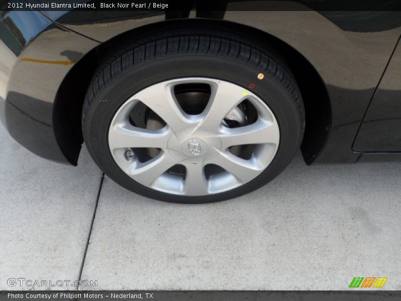 Black Noir Pearl / Beige 2012 Hyundai Elantra Limited