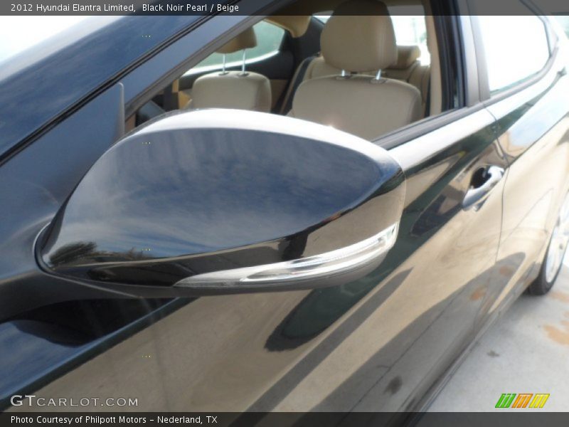 Black Noir Pearl / Beige 2012 Hyundai Elantra Limited