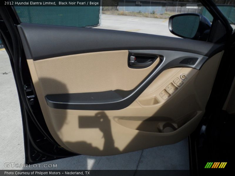 Black Noir Pearl / Beige 2012 Hyundai Elantra Limited