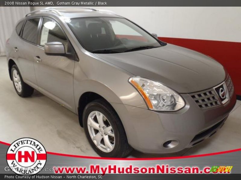 Gotham Gray Metallic / Black 2008 Nissan Rogue SL AWD