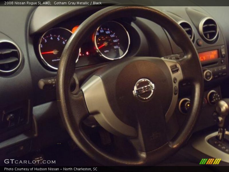 Gotham Gray Metallic / Black 2008 Nissan Rogue SL AWD