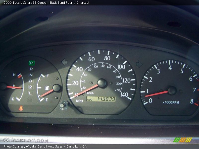 Black Sand Pearl / Charcoal 2000 Toyota Solara SE Coupe