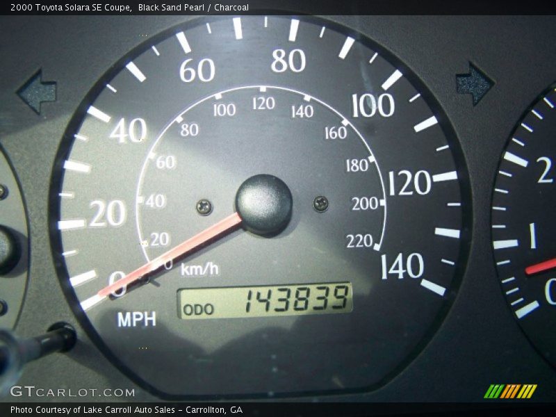 Black Sand Pearl / Charcoal 2000 Toyota Solara SE Coupe