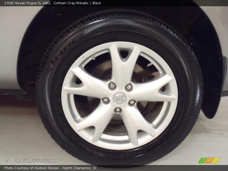 Gotham Gray Metallic / Black 2008 Nissan Rogue SL AWD