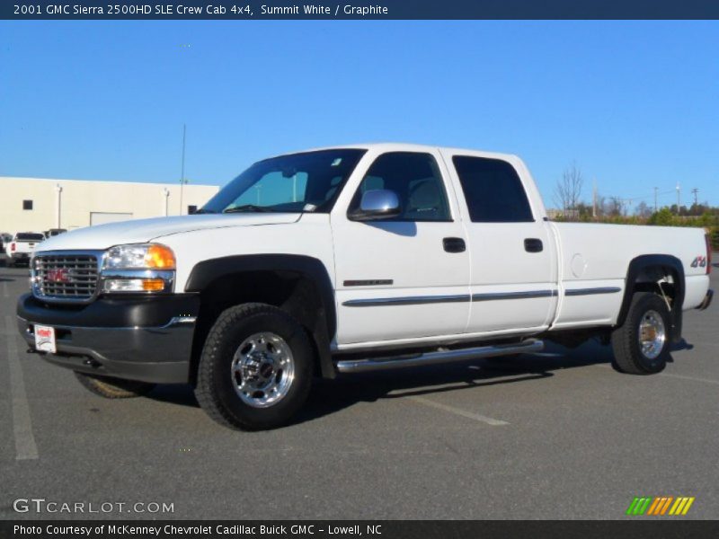 Summit White / Graphite 2001 GMC Sierra 2500HD SLE Crew Cab 4x4