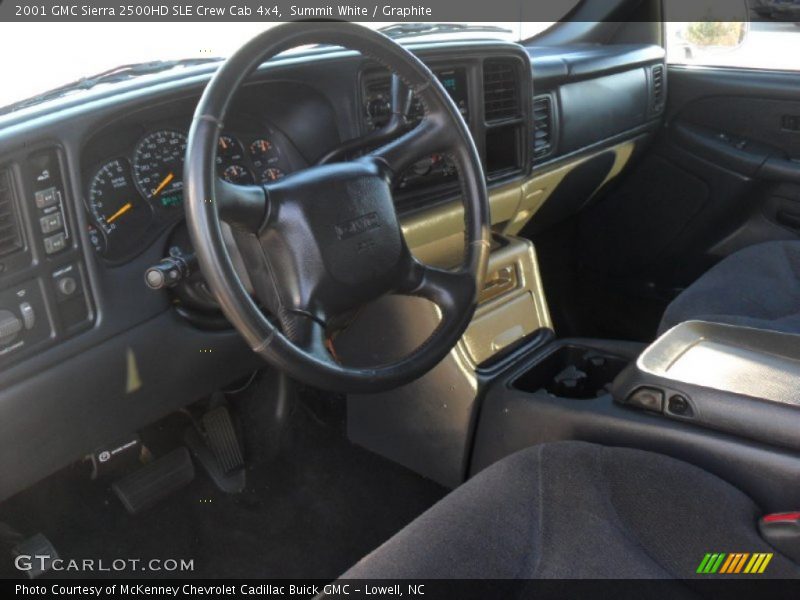 Summit White / Graphite 2001 GMC Sierra 2500HD SLE Crew Cab 4x4