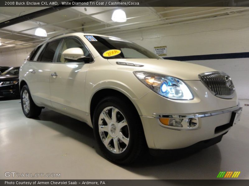 White Diamond Tri Coat / Cashmere/Cocoa 2008 Buick Enclave CXL AWD