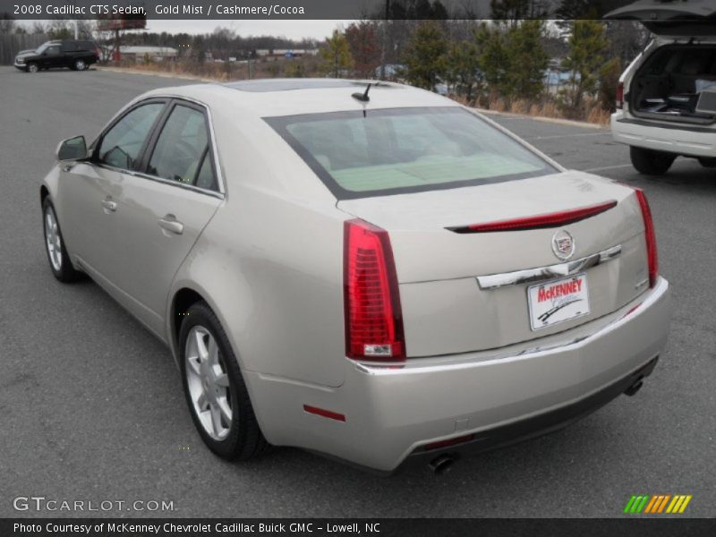 Gold Mist / Cashmere/Cocoa 2008 Cadillac CTS Sedan