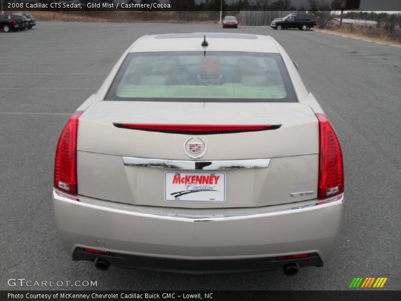 Gold Mist / Cashmere/Cocoa 2008 Cadillac CTS Sedan