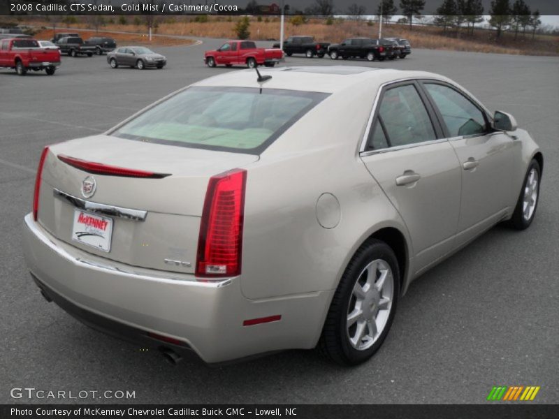 Gold Mist / Cashmere/Cocoa 2008 Cadillac CTS Sedan
