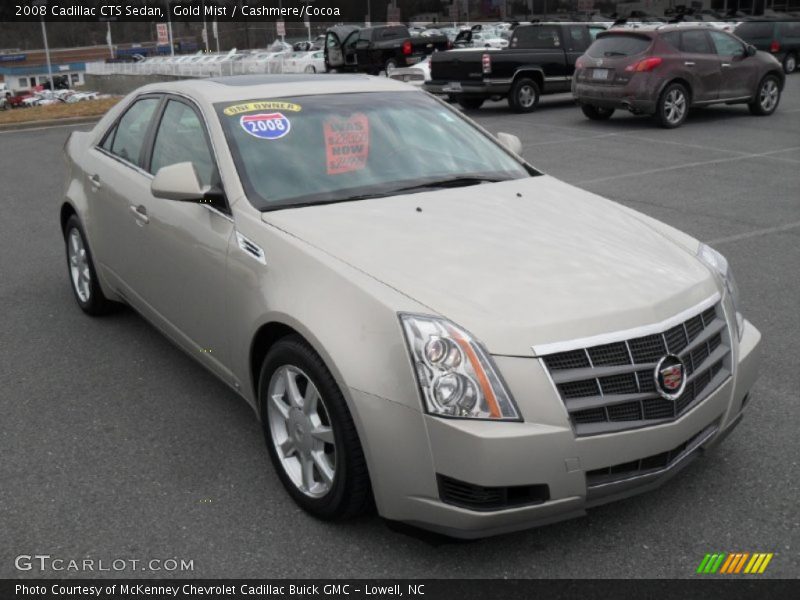 Gold Mist / Cashmere/Cocoa 2008 Cadillac CTS Sedan