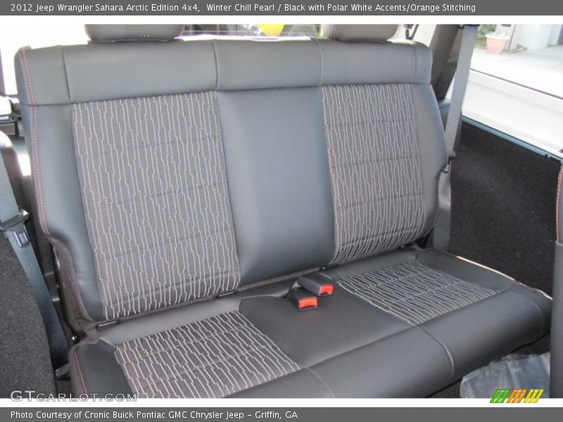 Winter Chill Pearl / Black with Polar White Accents/Orange Stitching 2012 Jeep Wrangler Sahara Arctic Edition 4x4