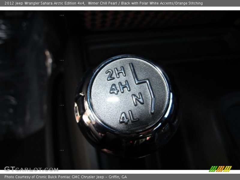 Winter Chill Pearl / Black with Polar White Accents/Orange Stitching 2012 Jeep Wrangler Sahara Arctic Edition 4x4