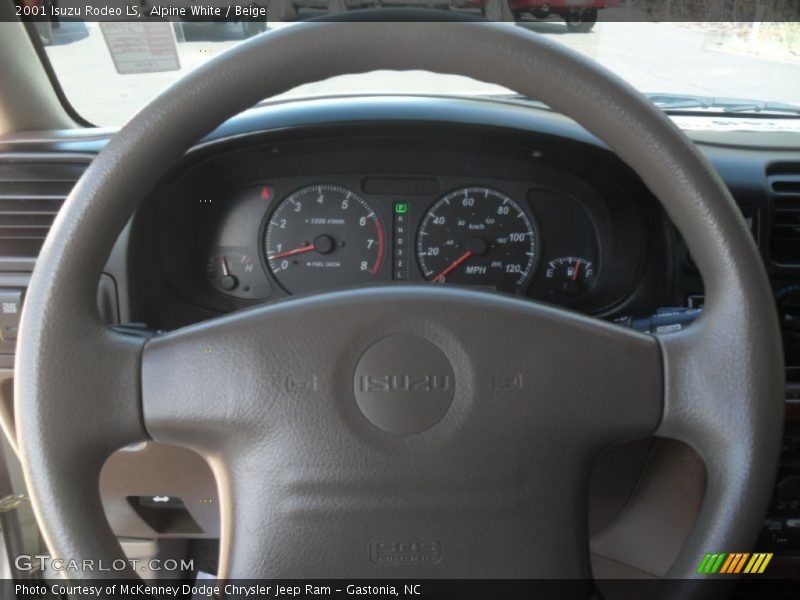 Alpine White / Beige 2001 Isuzu Rodeo LS