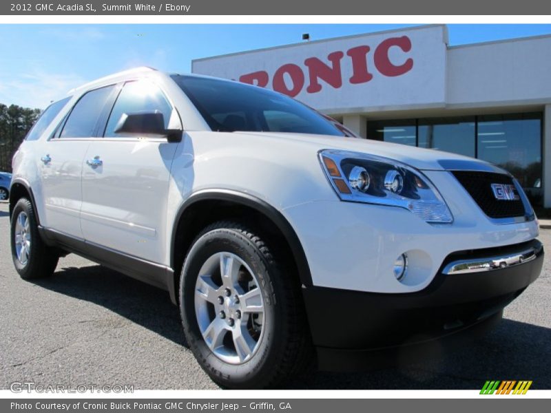 Summit White / Ebony 2012 GMC Acadia SL