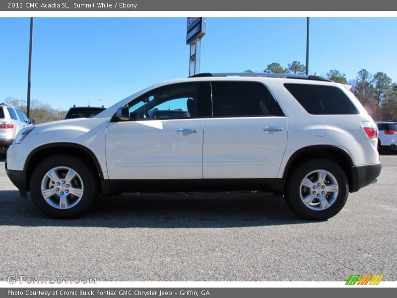 Summit White / Ebony 2012 GMC Acadia SL