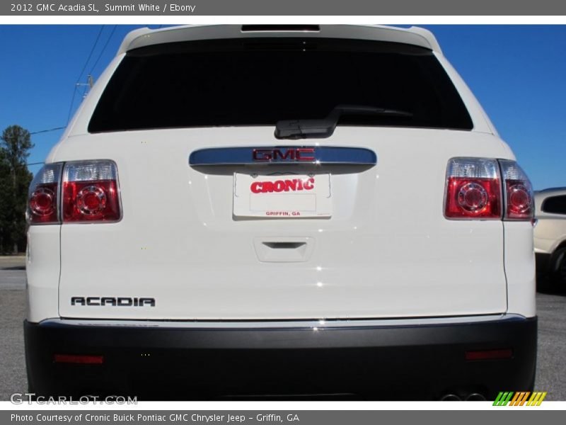Summit White / Ebony 2012 GMC Acadia SL