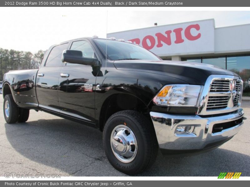 Black / Dark Slate/Medium Graystone 2012 Dodge Ram 3500 HD Big Horn Crew Cab 4x4 Dually