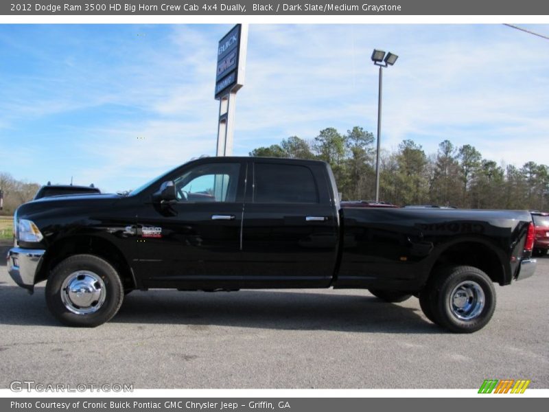 Black / Dark Slate/Medium Graystone 2012 Dodge Ram 3500 HD Big Horn Crew Cab 4x4 Dually