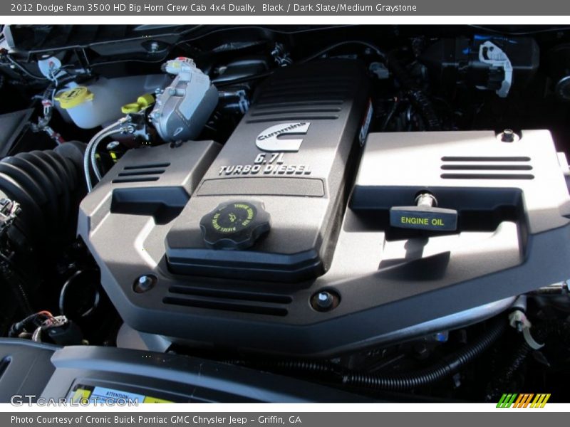  2012 Ram 3500 HD Big Horn Crew Cab 4x4 Dually Engine - 6.7 Liter OHV 24-Valve Cummins VGT Turbo-Diesel Inline 6 Cylinder
