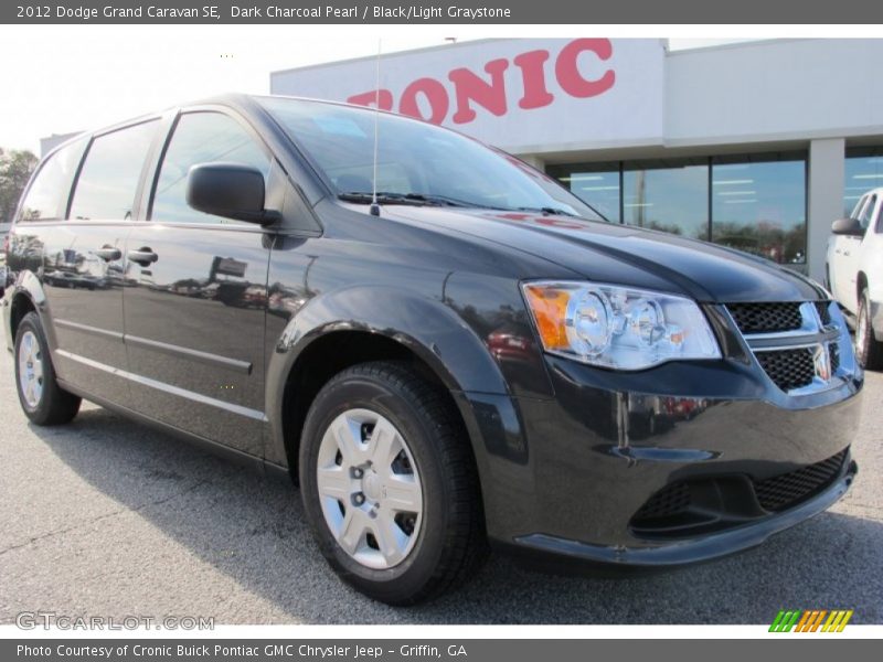 Dark Charcoal Pearl / Black/Light Graystone 2012 Dodge Grand Caravan SE