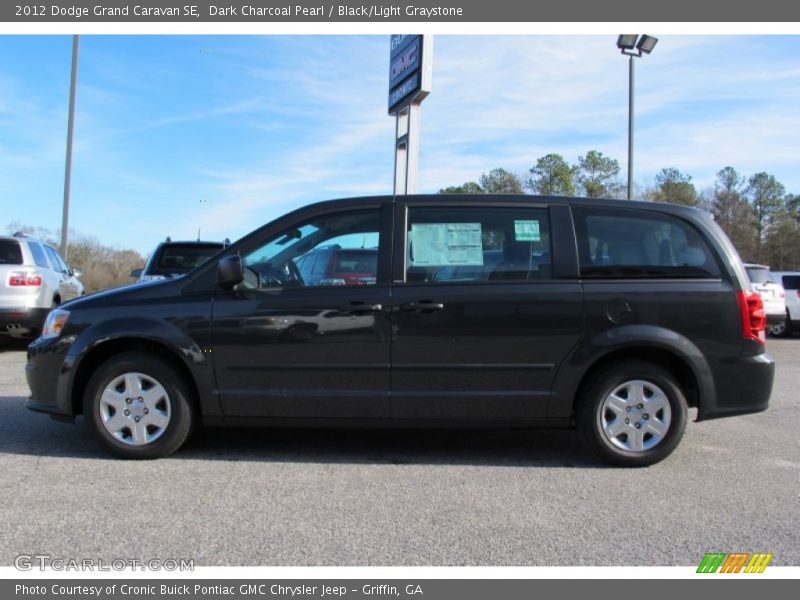 Dark Charcoal Pearl / Black/Light Graystone 2012 Dodge Grand Caravan SE