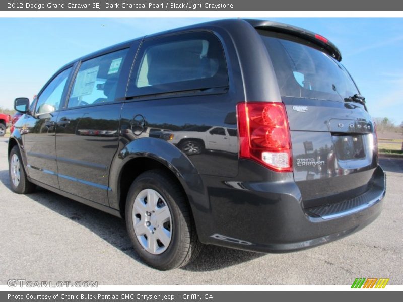 Dark Charcoal Pearl / Black/Light Graystone 2012 Dodge Grand Caravan SE