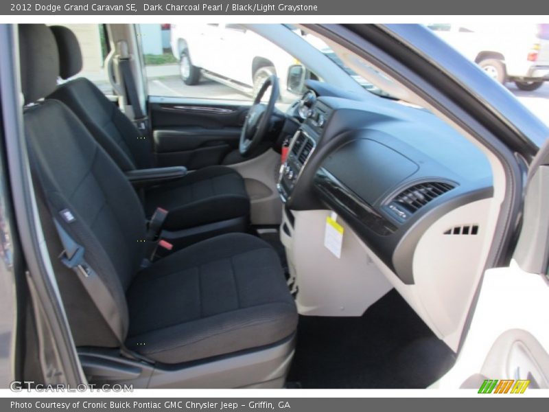 Dark Charcoal Pearl / Black/Light Graystone 2012 Dodge Grand Caravan SE