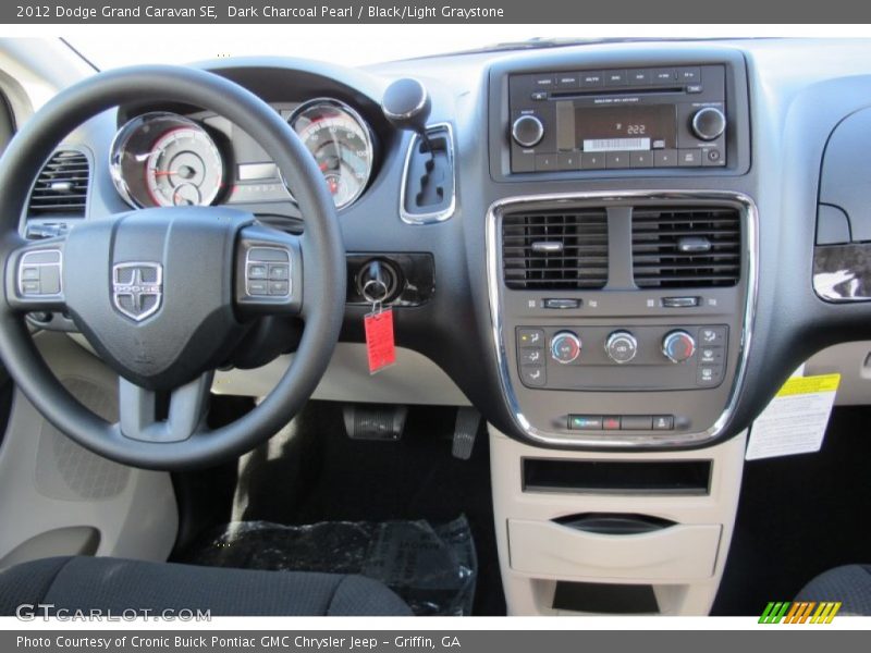 Dark Charcoal Pearl / Black/Light Graystone 2012 Dodge Grand Caravan SE