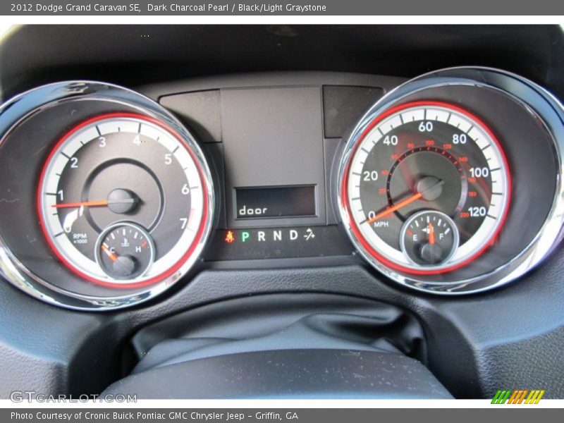 Dark Charcoal Pearl / Black/Light Graystone 2012 Dodge Grand Caravan SE