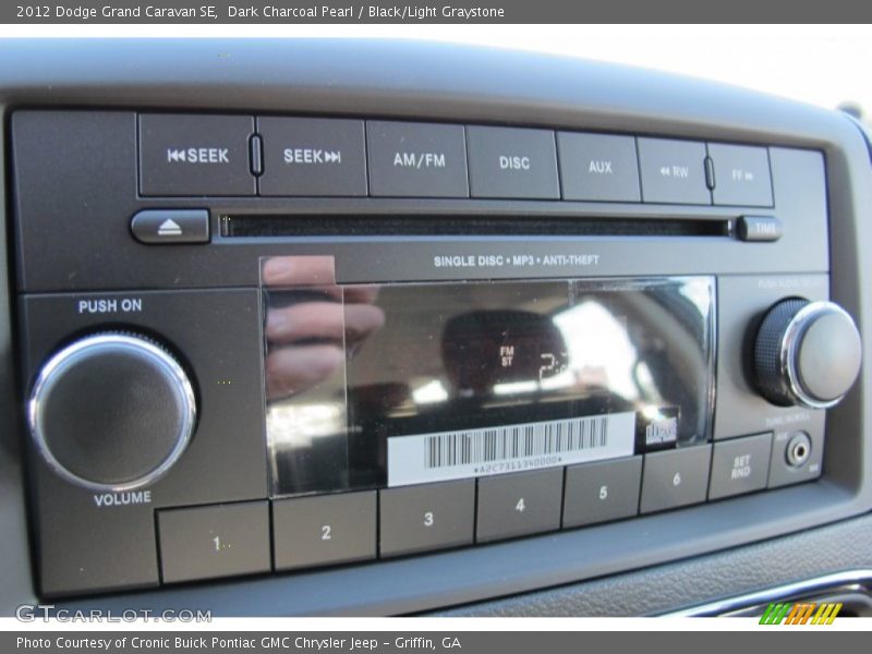 Dark Charcoal Pearl / Black/Light Graystone 2012 Dodge Grand Caravan SE