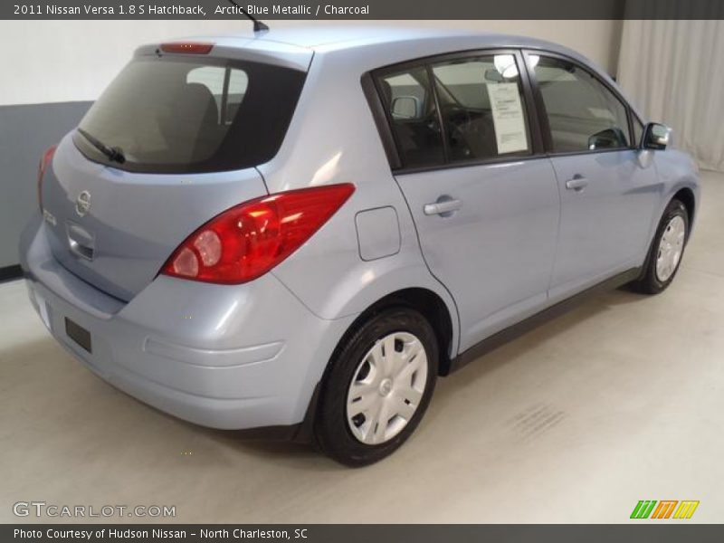 Arctic Blue Metallic / Charcoal 2011 Nissan Versa 1.8 S Hatchback