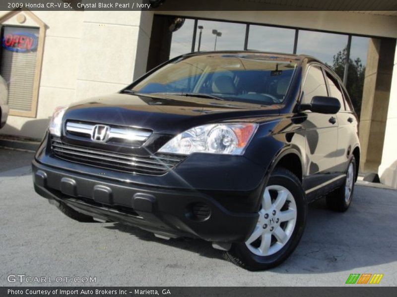 Crystal Black Pearl / Ivory 2009 Honda CR-V EX