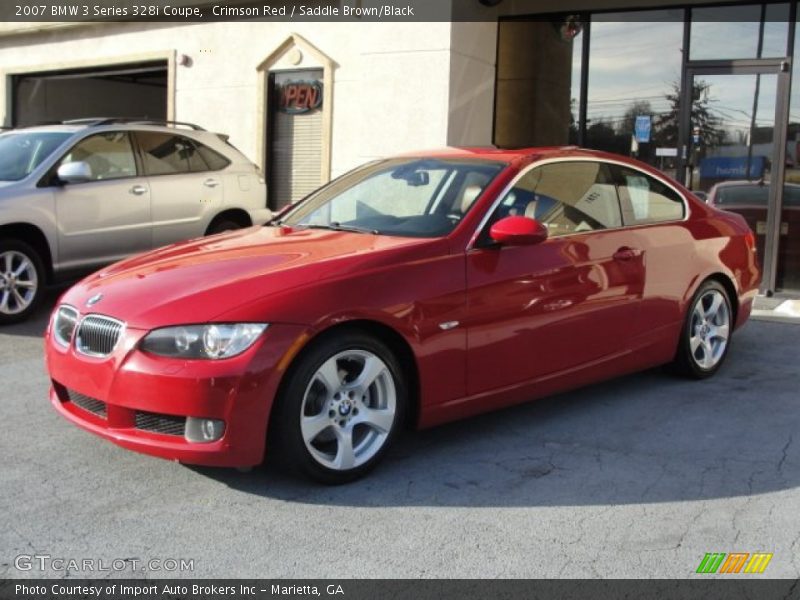Crimson Red / Saddle Brown/Black 2007 BMW 3 Series 328i Coupe