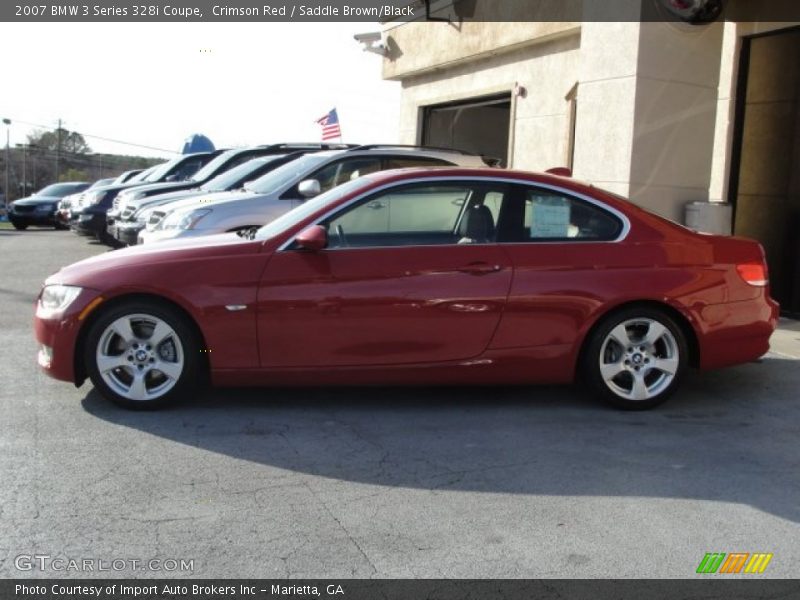 Crimson Red / Saddle Brown/Black 2007 BMW 3 Series 328i Coupe