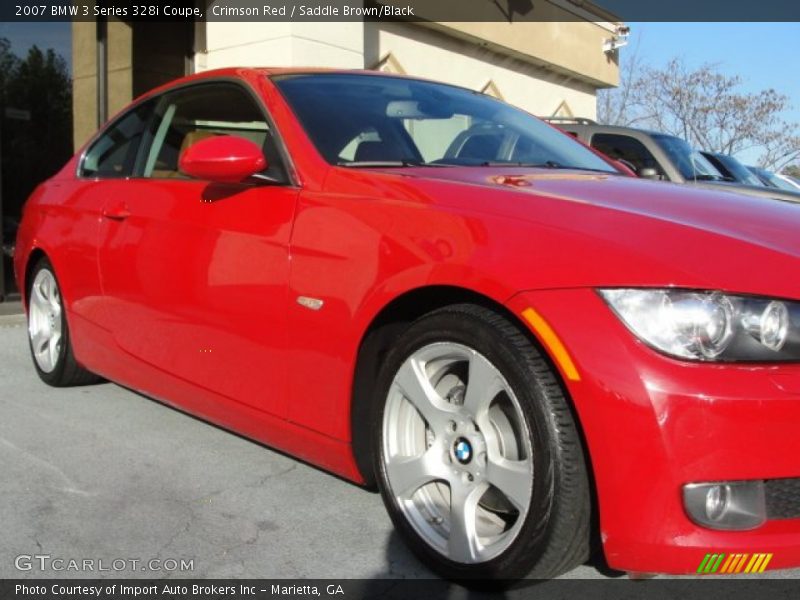Crimson Red / Saddle Brown/Black 2007 BMW 3 Series 328i Coupe