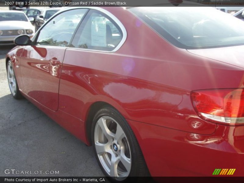 Crimson Red / Saddle Brown/Black 2007 BMW 3 Series 328i Coupe