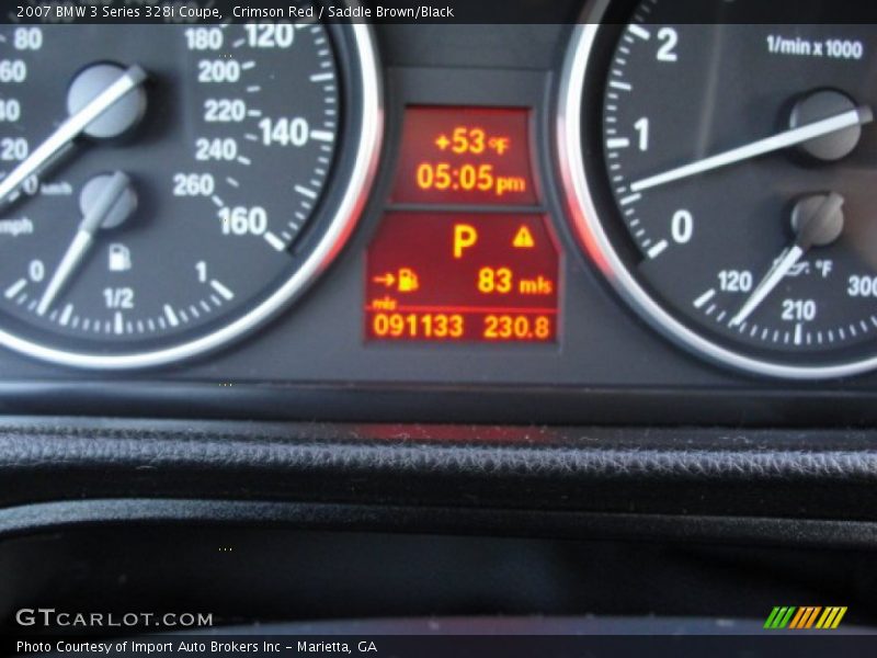 Crimson Red / Saddle Brown/Black 2007 BMW 3 Series 328i Coupe