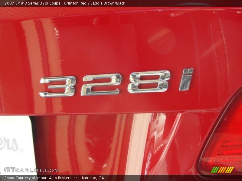 Crimson Red / Saddle Brown/Black 2007 BMW 3 Series 328i Coupe