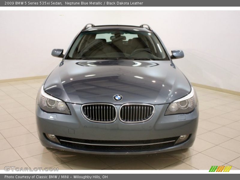 Neptune Blue Metallic / Black Dakota Leather 2009 BMW 5 Series 535xi Sedan