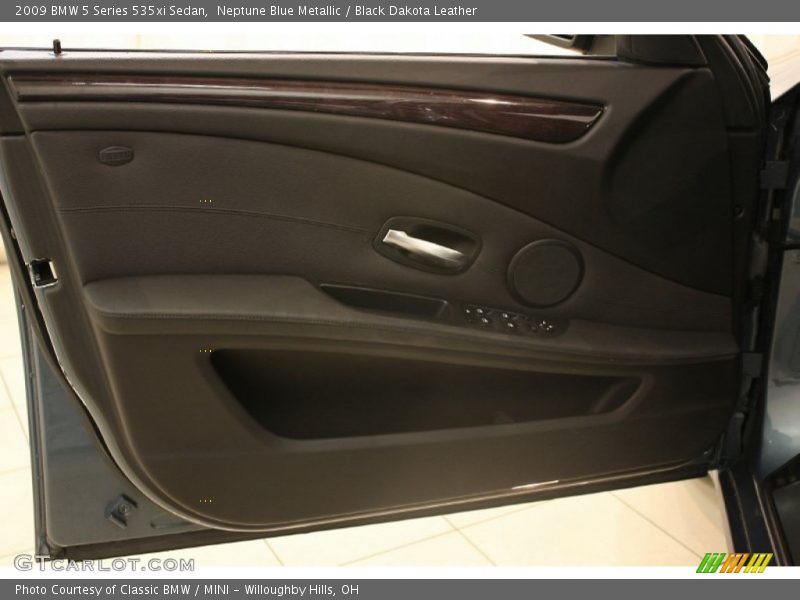 Neptune Blue Metallic / Black Dakota Leather 2009 BMW 5 Series 535xi Sedan