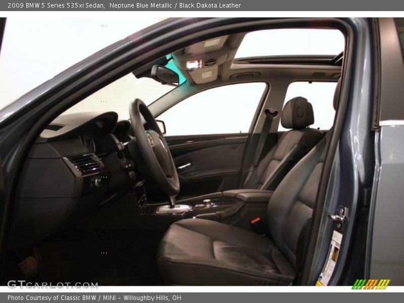 Neptune Blue Metallic / Black Dakota Leather 2009 BMW 5 Series 535xi Sedan