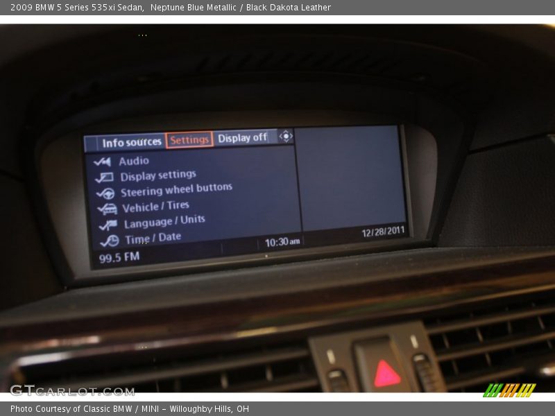 Neptune Blue Metallic / Black Dakota Leather 2009 BMW 5 Series 535xi Sedan